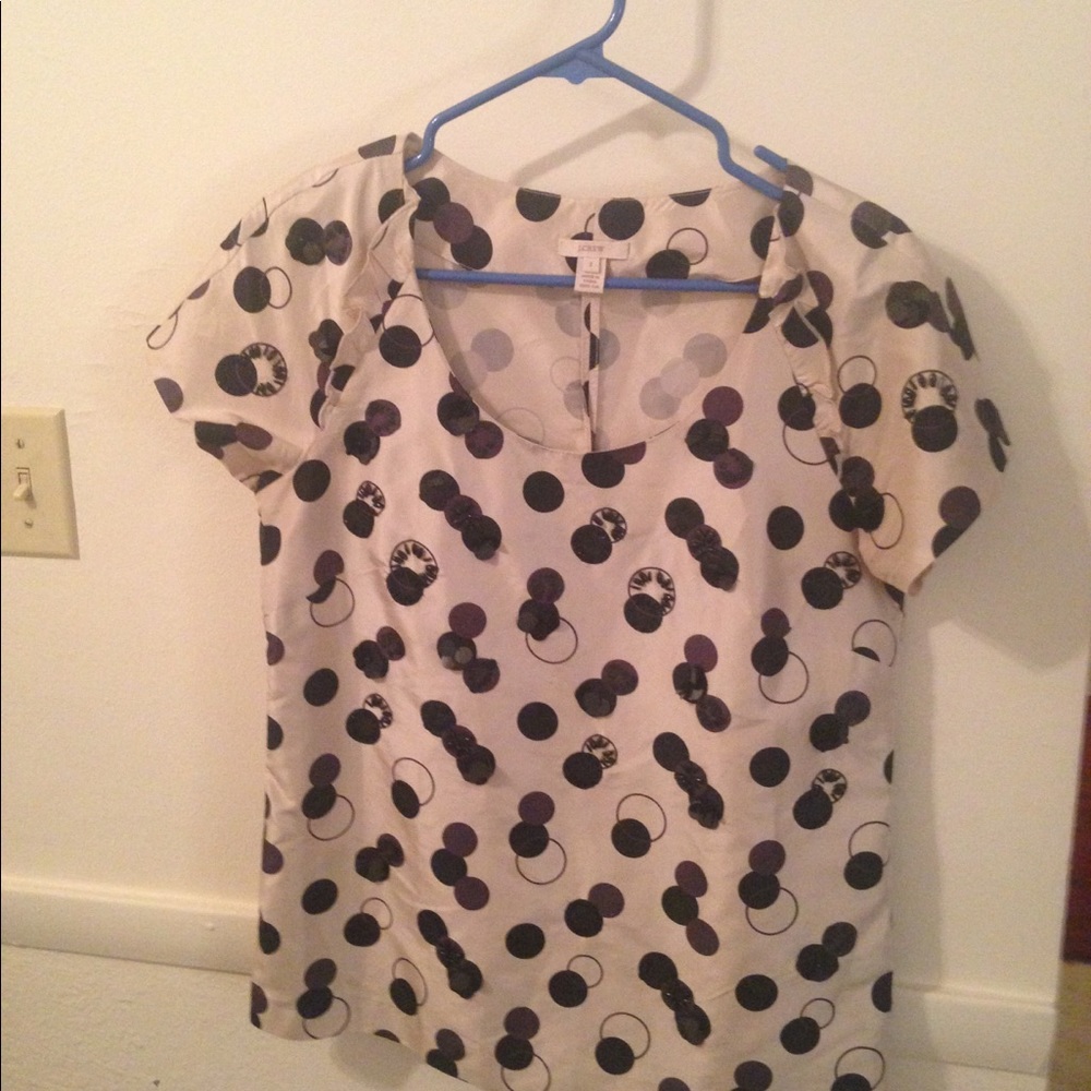 J Crew polka dot top